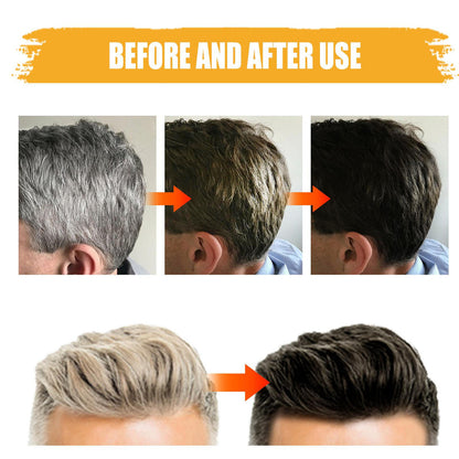 2× Men'S Grey Coverage Bar Shampoo Hair Darkening Black Soap for Grey Hair Cover