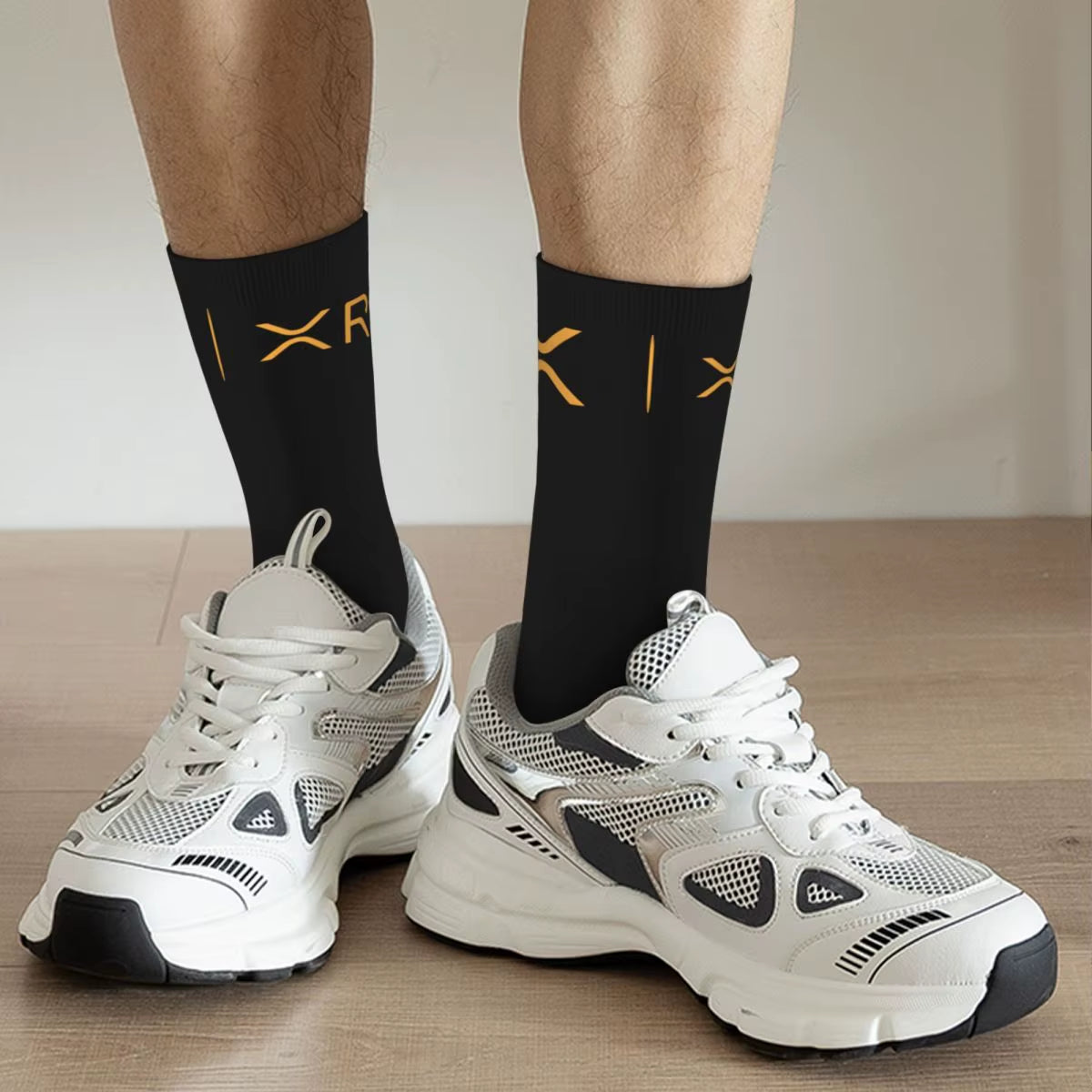 New Men'S Socks Casual Xrp Ripple Side by Side Bitcoin Crypto Sock Polyester Crypto Women Socks Spring Summer Autumn Winter