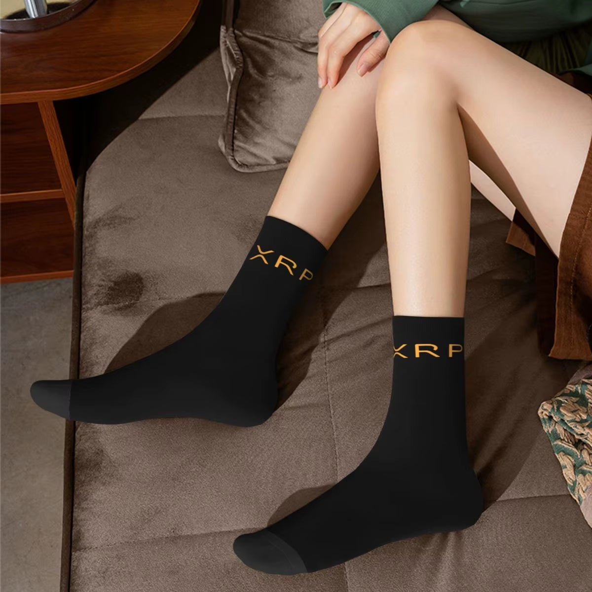 New Men'S Socks Casual Xrp Ripple Side by Side Bitcoin Crypto Sock Polyester Crypto Women Socks Spring Summer Autumn Winter