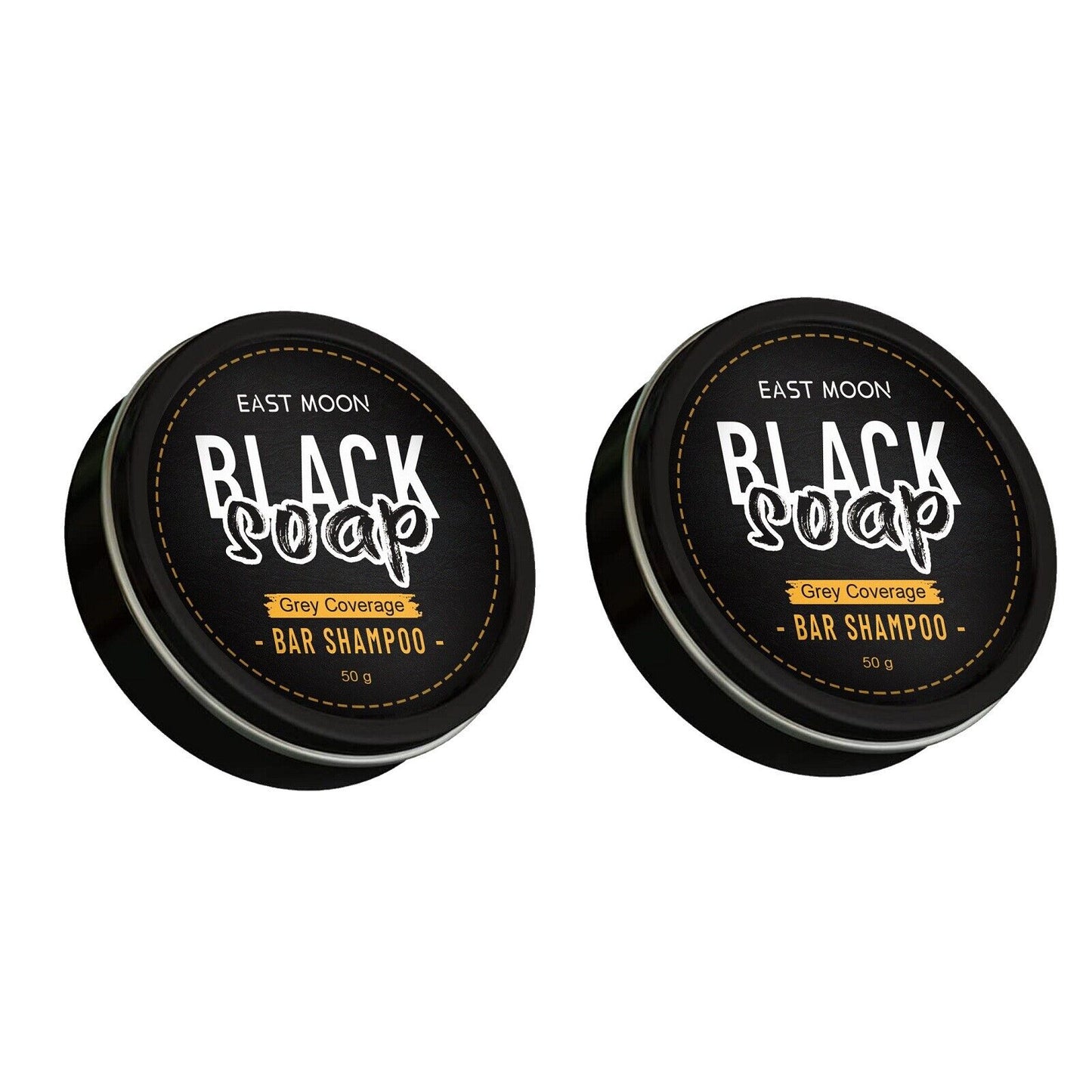 2× Men'S Grey Coverage Bar Shampoo Hair Darkening Black Soap for Grey Hair Cover