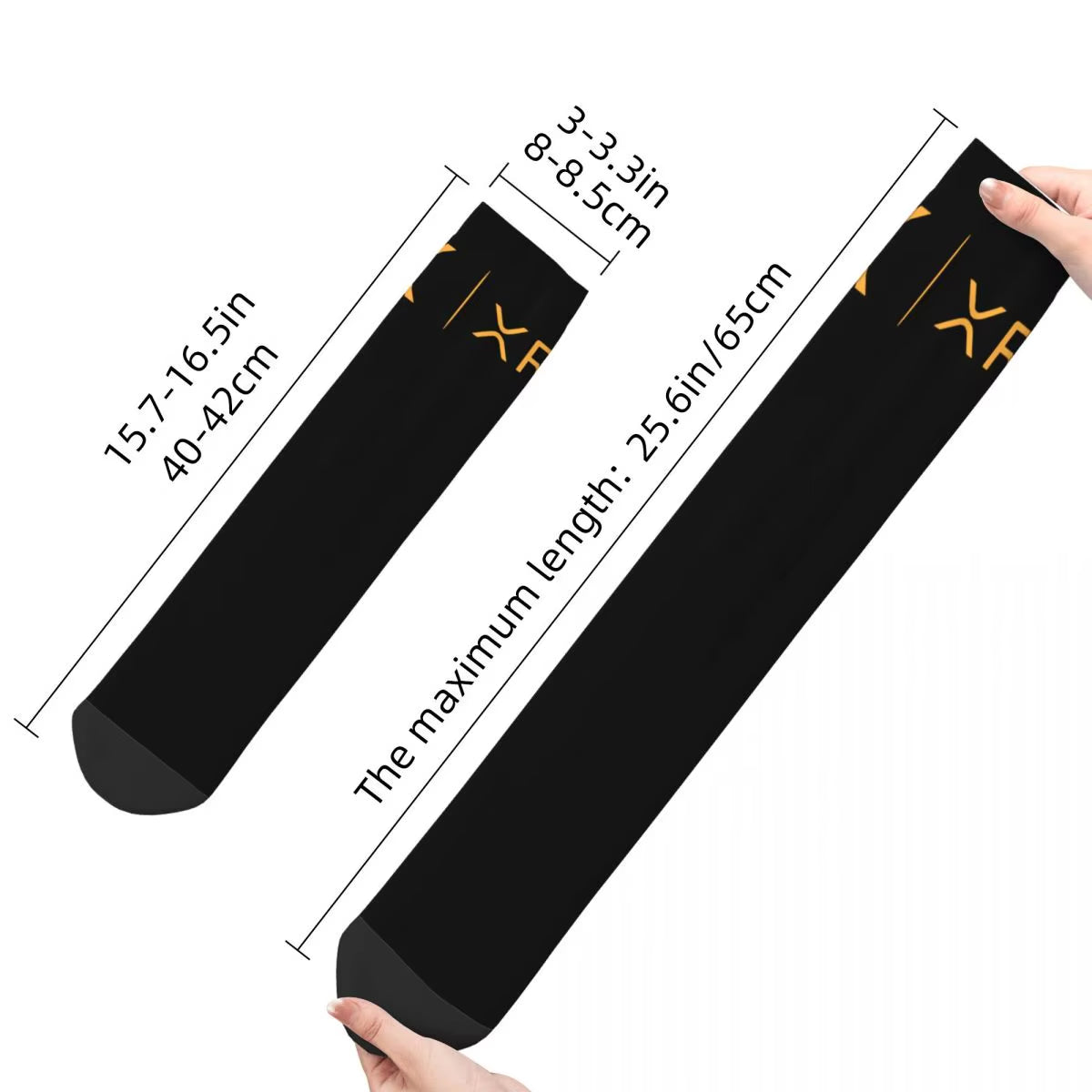 New Men'S Socks Casual Xrp Ripple Side by Side Bitcoin Crypto Sock Polyester Crypto Women Socks Spring Summer Autumn Winter