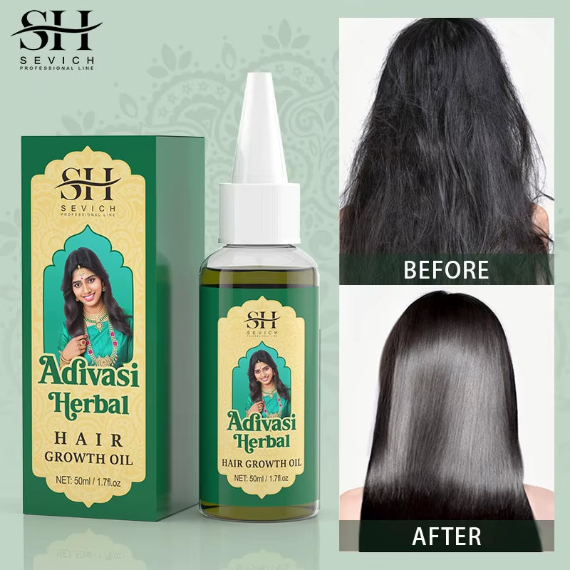 Ayurvedic Hair Growth Oil India Adivasi Organic Hair Growth Serum anti Hair Loss Fast Regrowth Thicken Oils Hair Growth Products