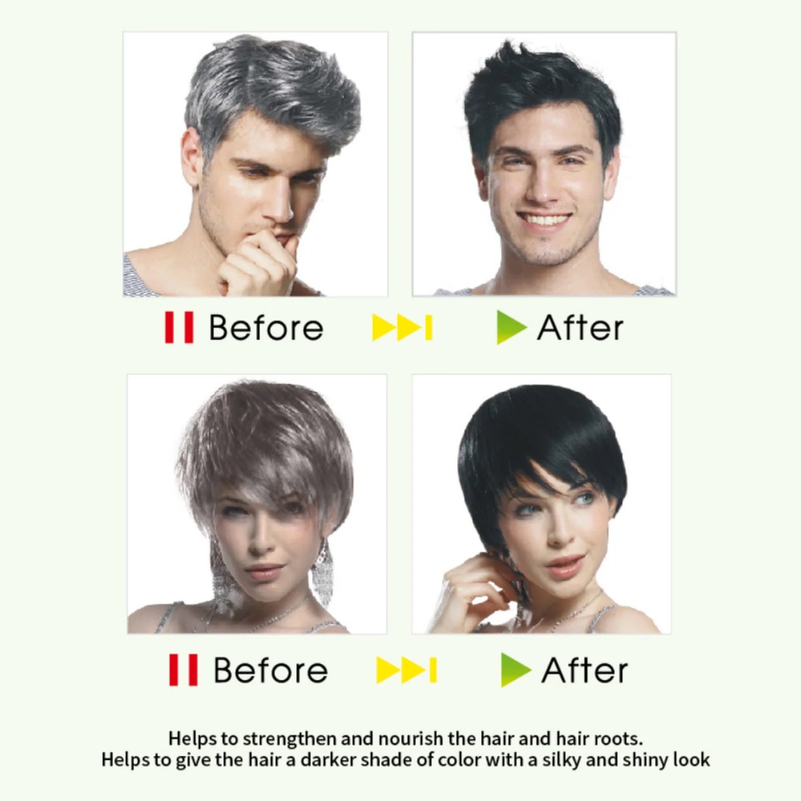 400Ml Black Hair Shampoo, Simple to Use Lasts 30 Days-Fast Acting Natural Ingredients for Women Men